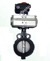 Van bướm điều khiển khí nén có công tắc giám sát