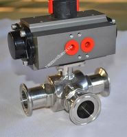 Van bi inox vi sinh điều khiển khí nén